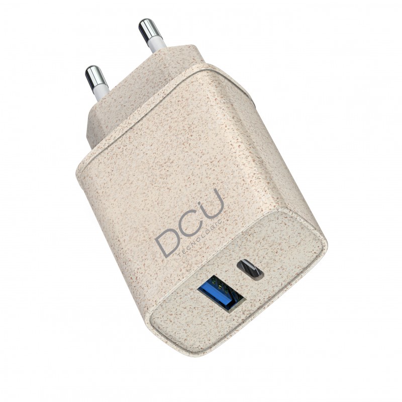 Cargador ECO Friendly USB-C PD20W + USB QC 3.0 18W