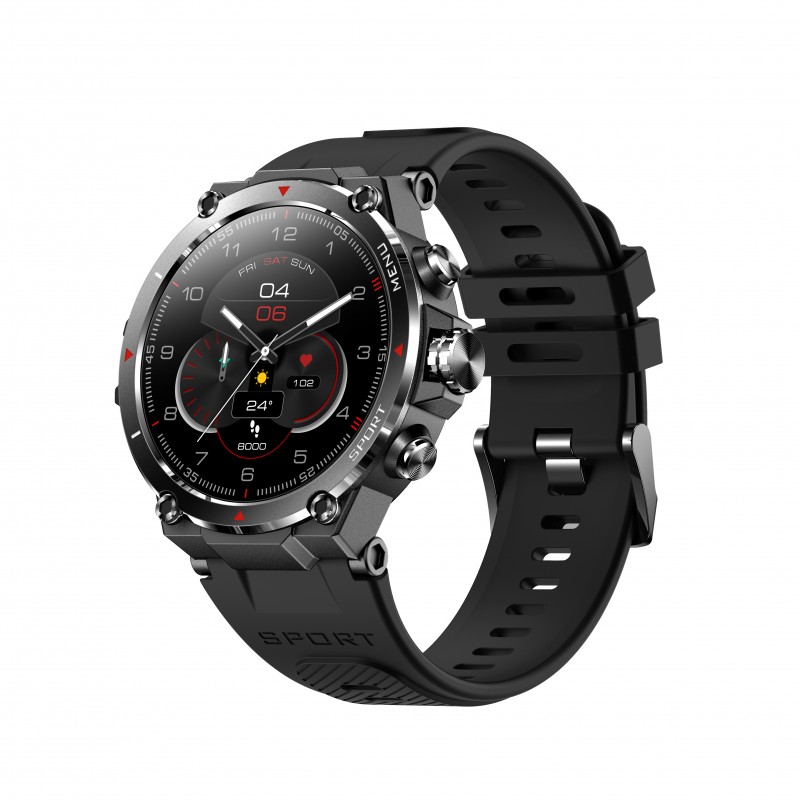 Smartwatch with GPS and Amoled HD screen Black