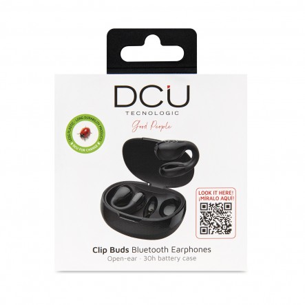 DCU 34152060 - Auriculares Bluetooth CLIP BUDS negros